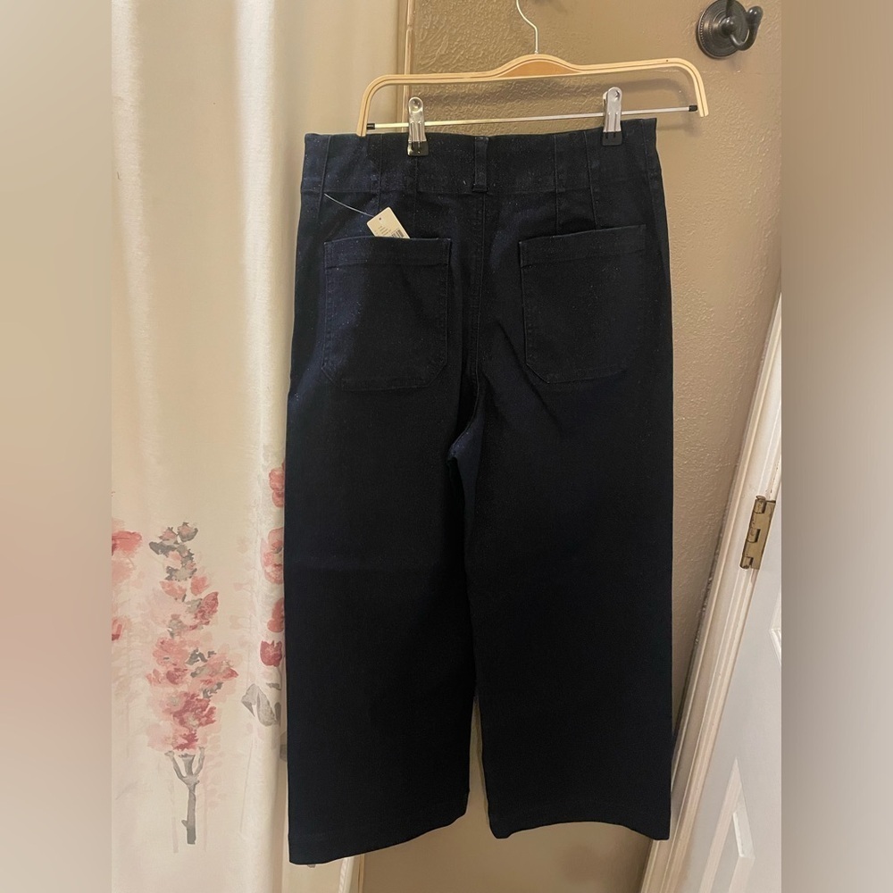 Anthropologie Colette High-Rise Cropped Wide-Leg Jeans: Sparkle Edition Size 29 - Picture 4 of 7